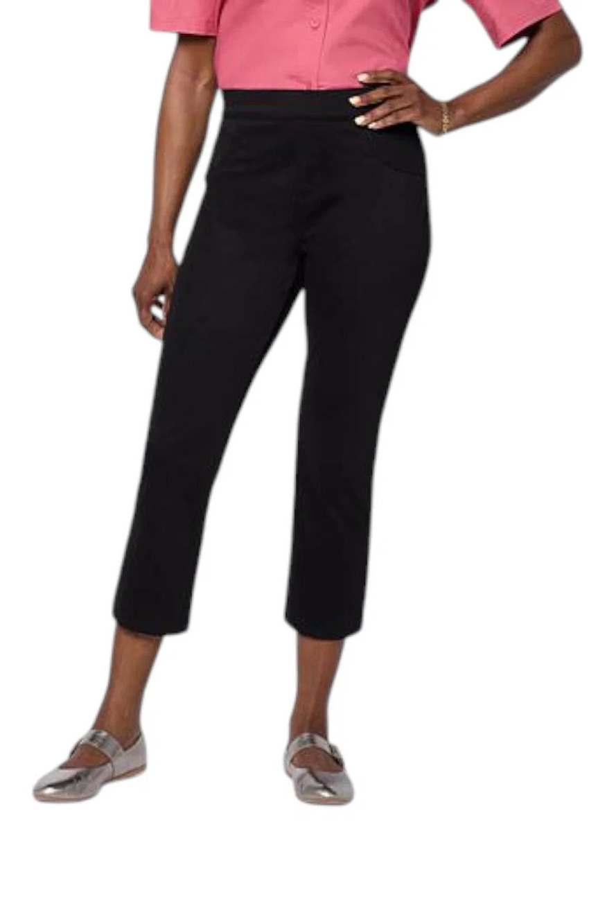 HUE Women's Classic Denim Capri Pant Black - Regular